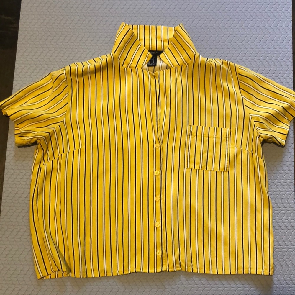 Forever 21 Cropped Collared Shirt